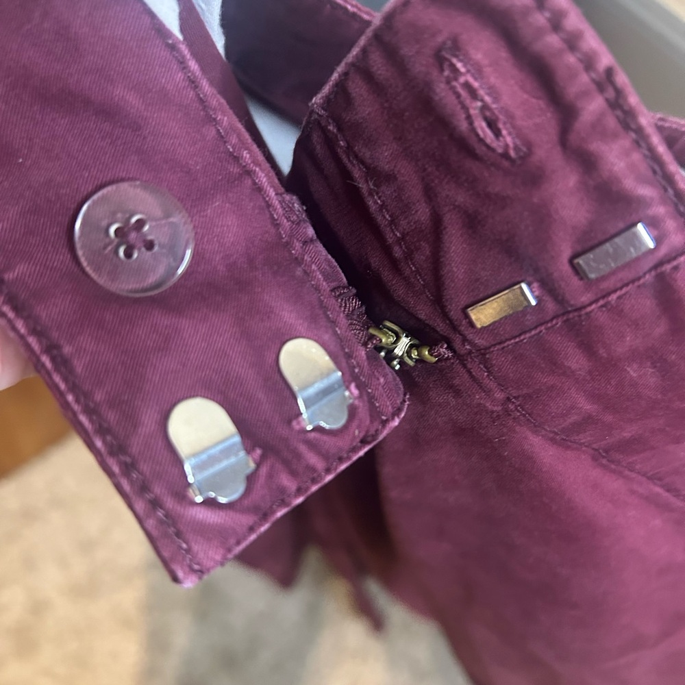 St. John's Bay Deep Red Flare Pants - Picture 5 of 5